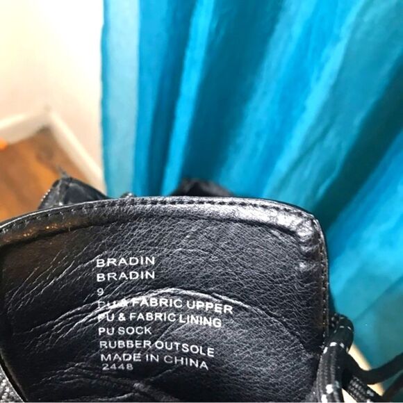 Steve Madden Bradin Faux Leather Combat Boots Size 9 - Picture 11 of 11